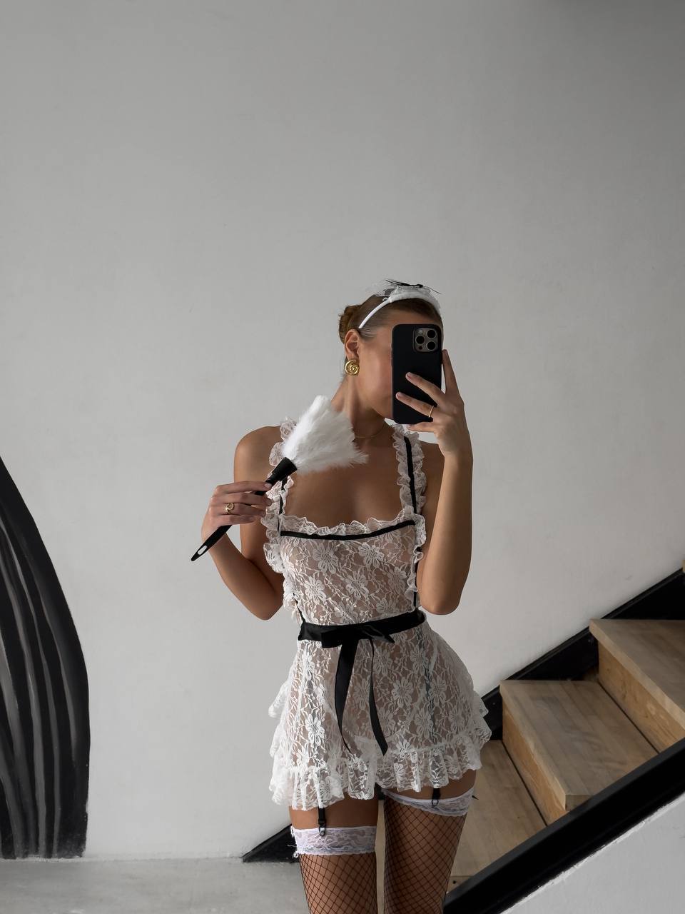 French Lace Maid Lingerie Set - Image 4